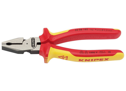 Draper Knipex 02 08 180UKSBE VDE Fully Insulated High Leverage Combination Plier Draper - Town Tools 