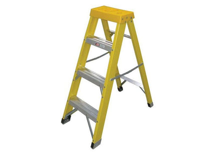 Zarges Fibreglass Swingback Steps Open, 1.05m Closed 1.18m 4 Rungs Zarges - RockBottom Northampton