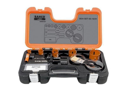 Bahco Professional Holesaw Set 3834 16/51 Sizes: 16-51mm Bahco - RockBottom Northampton