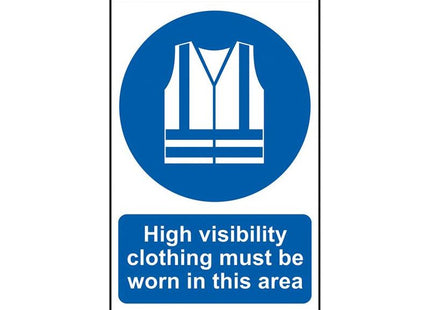 Scan High Visibility Jackets Must Be Worn In This Area - PVC Sign 200 x 300mm Scan - RockBottom Nothampton