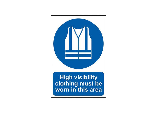Scan High Visibility Jackets Must Be Worn In This Area - PVC Sign 200 x 300mm Scan - RockBottom Nothampton
