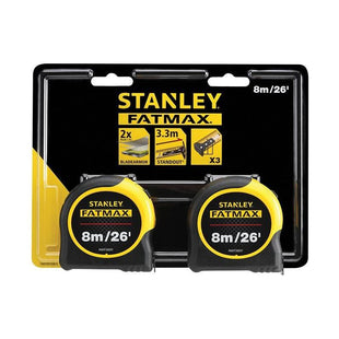 Stanley® Hand Tools FatMax® Classic Tape Twin Pack 8m/26ft (Width 32mm) STANLEY® Hand Tools - RockBottom Nothampton