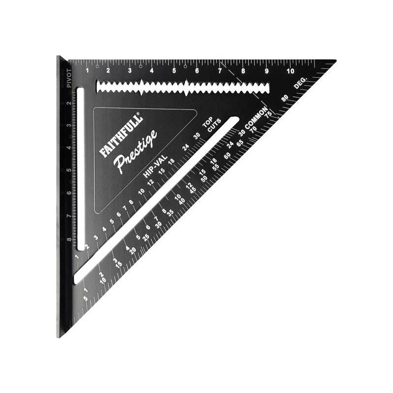 Faithfull Prestige Quick Square Black Aluminium 300mm (12in) Faithfull - RockBottom Northampton