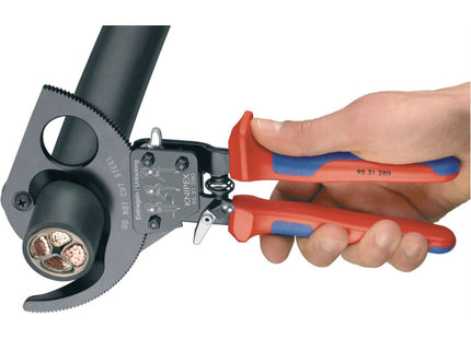 Draper Knipex 95 31 280 Ratchet Action Cable Cutter, 280mm 18557 Draper - Town Tools 