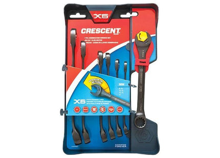 Crescent® X6™ Open End Ratcheting Spanner Set, 7 Piece Crescent® - RockBottom Northampton