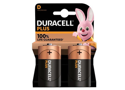 Duracell D Cell Plus Power +100% Batteries (Pack 2) Duracell - RockBottom Northampton