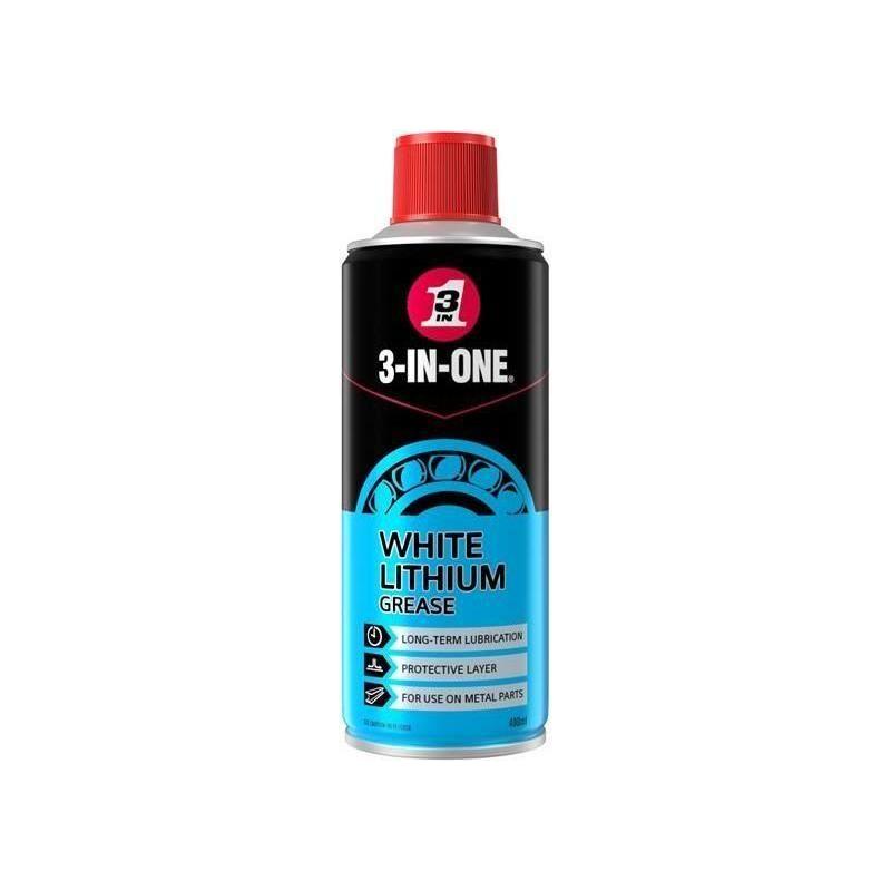 3-In-One® 3-IN-ONE White Lithium Spray Grease 400ml 3-IN-ONE® - RockBottom Northampton 
