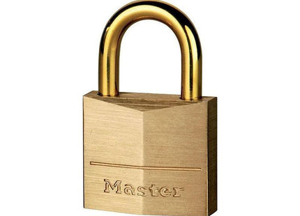 Master Lock Solid Brass 35mm Padlock with Brass Plated Shackle Master Lock - RockBottom Northampton