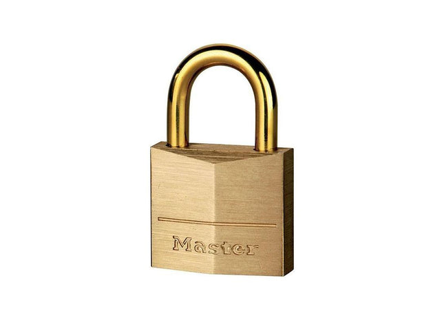 Master Lock Solid Brass 35mm Padlock with Brass Plated Shackle Master Lock - RockBottom Northampton