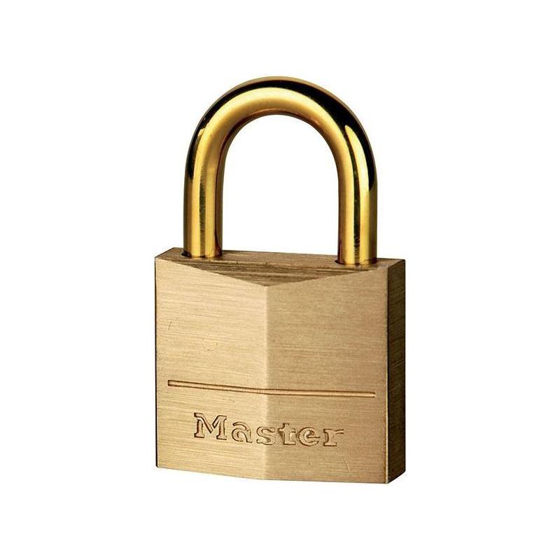 Master Lock Solid Brass 35mm Padlock with Brass Plated Shackle Master Lock - RockBottom Northampton