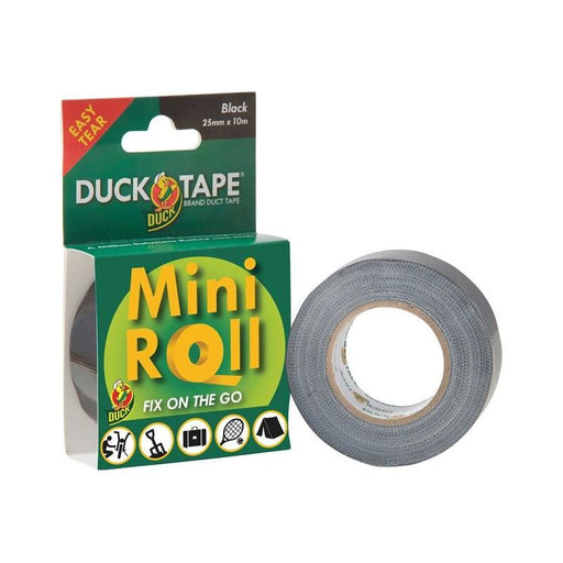 Shurtape Duck Tape® Mini Roll 25mm x 10m Black Shurtape - RockBottom Nothampton