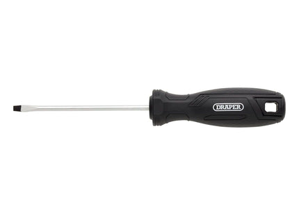 Draper Slotted Hard Grip Screwdriver, 4.0 x 100mm Draper - Town Tools