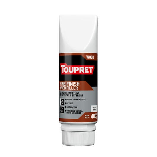 Toupret Fine Finish Wood Filler 400g White