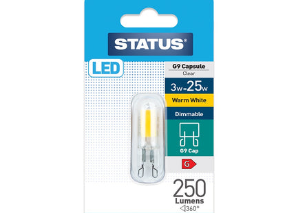 Status G9 Warm White Dimmable 3W