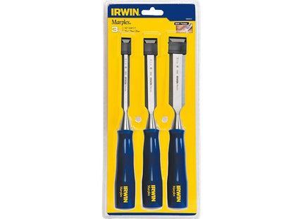 Irwin® Marples® M444 Bevel Edge Chisel Blue Chip Handle Set, 3 Piece IRWIN® Marples® - RockBottom Northampton