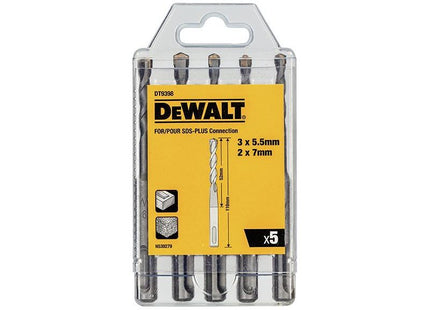 Dewalt Power Tools DT9398 SDS Plus Drill Bit Set, 5 Piece DeWALT Power Tools - RockBottom Northampton