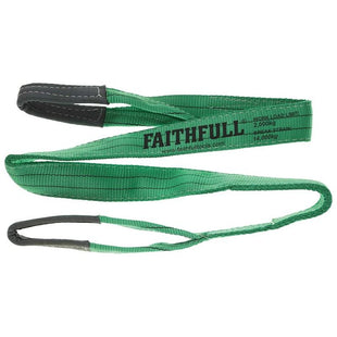 Faithfull Lifting Sling Green 2 Tonne 60mm x 2m Faithfull - RockBottom Northampton