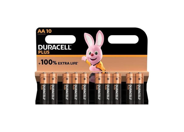 Duracell AA Cell Plus Power +100% Batteries (Pack 10) Duracell - RockBottom Northampton