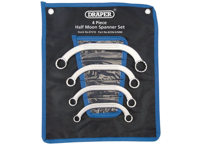 Draper Half Moon Obstruction Ring Spanner Set (4 Piece) 07210 Draper - Town Tools 