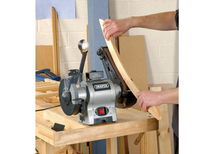 Draper Bench Grinder with Sanding Belt and Worklight, 150mm, 370W 05096 Draper - Town Tools 