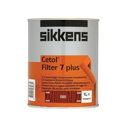 Sikkens Cetol Filter 7 Plus Translucent Woodstain Teak 1 litre Sikkens - RockBottom Nothampton