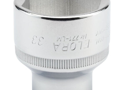 Draper Elora Hexagon Socket, 1/2" Sq. Dr., 33mm (Sold Loose) 15322 Draper - Town Tools 