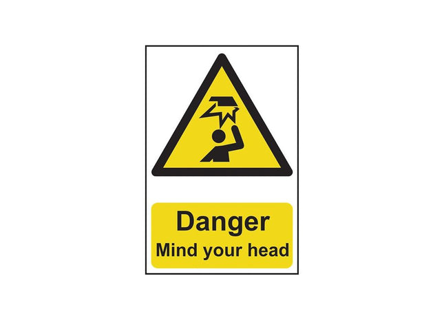 Scan Danger Mind Your Head - PVC Sign 200 x 300mm Scan - RockBottom Nothampton
