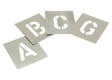 Stencils Set of Zinc Stencils - Letters 2in Walleted Stencils - RockBottom Nothampton