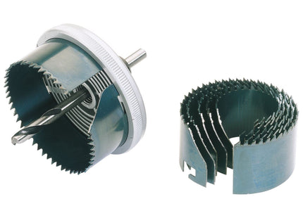 Draper Carbon Steel Holesaw Kit for Wood and Plastics, 32 - 64mm (7 Piece) 18053 Draper - Town Tools 