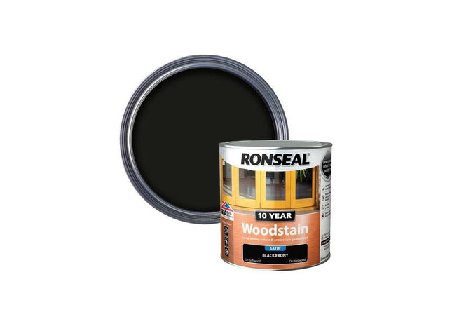 Ronseal 10 Year Woodstain Ebony 2.5 litre Ronseal - RockBottom Nothampton