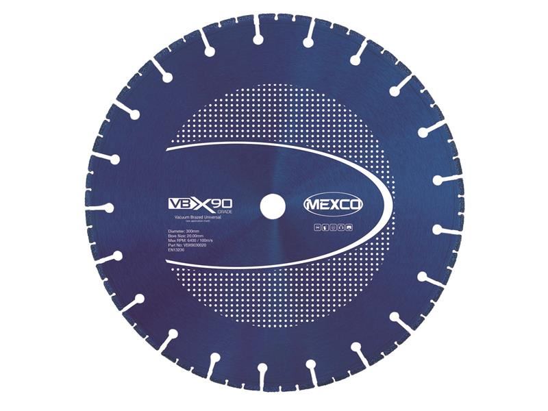 MEXCO VBX90 Grade Universal Diamond Blade 300 x 20mm MEXCO - RockBottom Northampton