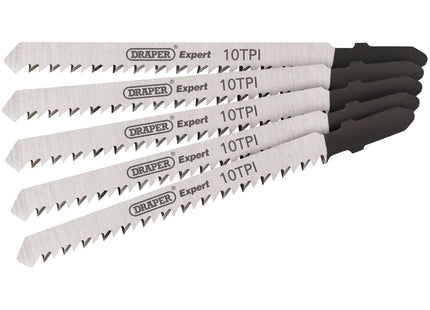Draper DT101BR Jigsaw Blade Set, 100mm (5 Piece) 81718 Draper - Town Tools 