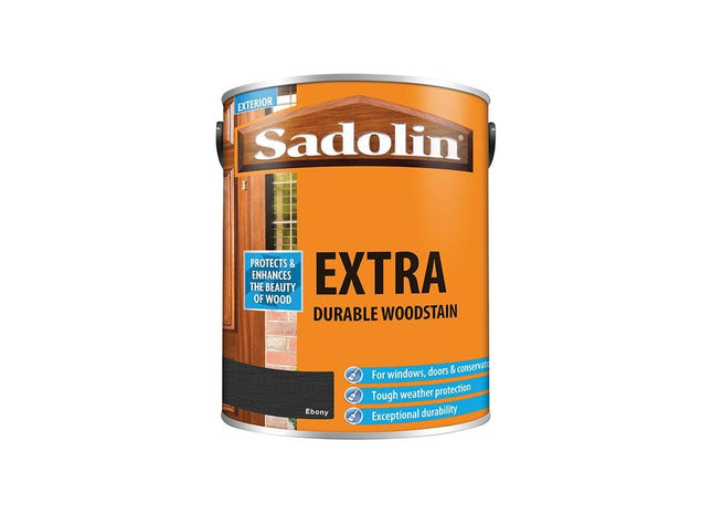 Sadolin Extra Durable Woodstain Ebony 5 litre Sadolin - RockBottom Nothampton