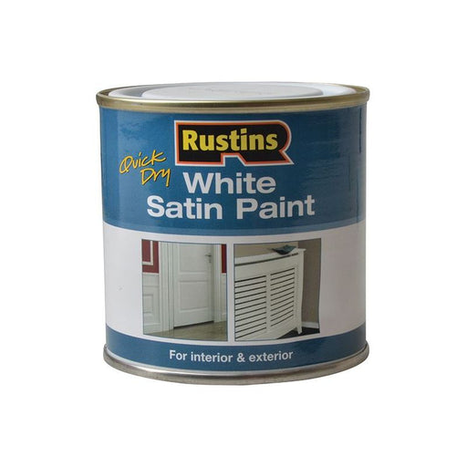 Rustins Quick Dry White Satin Paint 250ml Rustins - RockBottom Nothampton