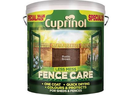 Cuprinol Less Mess Fence Care Rustic Brown 6 litre Cuprinol - RockBottom Northampton