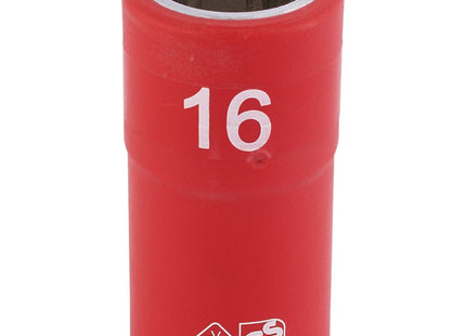 Draper Fully Insulated VDE Socket, 1/2" Sq. Dr., 16mm 31843 Draper - Town Tools 