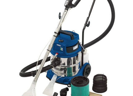 Draper 3 in 1 Wet and Dry Shampoo/Vacuum Cleaner, 20L, 1500W 75442 Draper - Town Tools 
