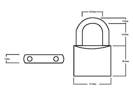 Squire LN3 Lion Brass Padlock 30mm Squire - RockBottom Nothampton