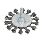 Bluespot Tools Flat Twist Knot Wire Wheel 75mm BlueSpot Tools - RockBottom Northampton