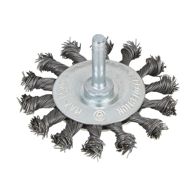Bluespot Tools Flat Twist Knot Wire Wheel 75mm BlueSpot Tools - RockBottom Northampton