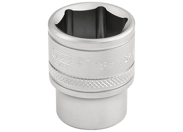 Draper 6 Point Metric Socket, 3/8" Sq. Dr., 18mm 16544 Draper - Town Tools 