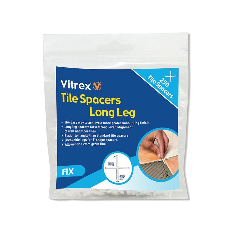 Vitrex Long Leg Spacer 3mm (Pack 250) Vitrex - RockBottom Northampton