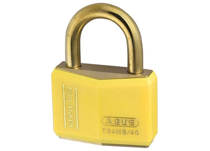 Abus Mechanical T84MB/40mm Yellow Rustproof Padlock Keyed Alike 8402 ABUS Mechanical - RockBottom Northampton 