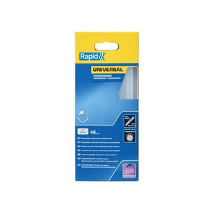 Rapid Universal Glue Sticks, Transparent 12 x 190mm (Pack 48) Rapid - RockBottom Nothampton