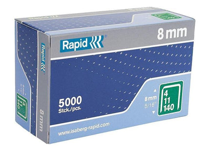 Rapid 140/8 8mm Galvanised Staples (Box 5000) Rapid - RockBottom Nothampton