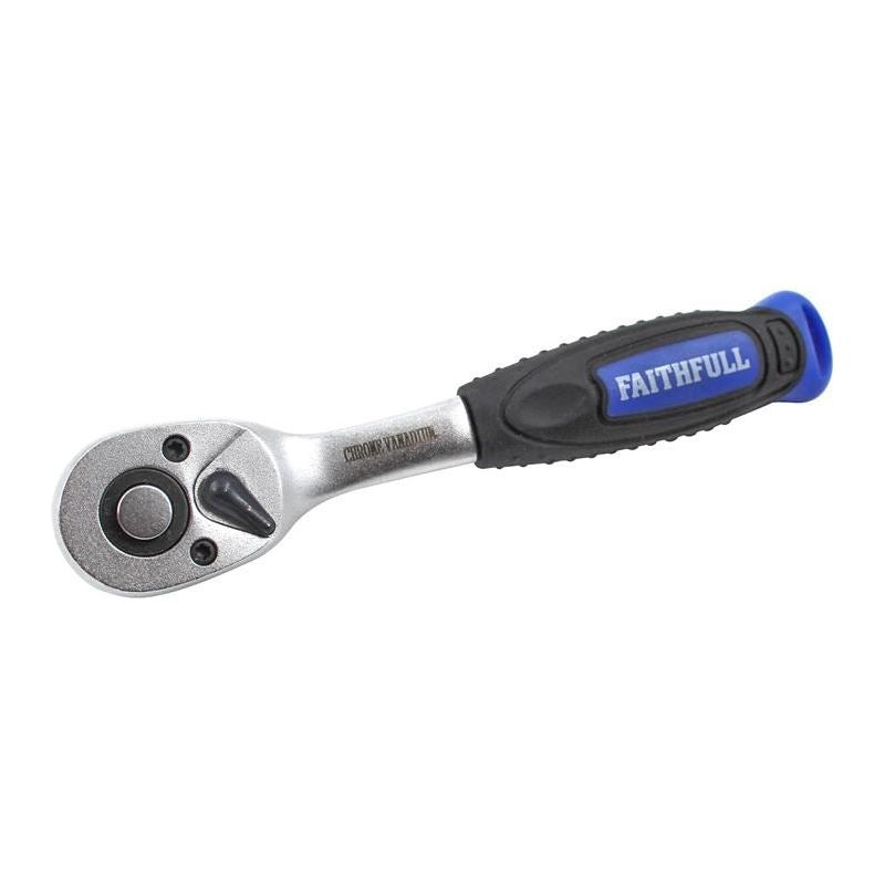 Faithfull 1/4in Drive Quick Release Ratchet Handle Faithfull - RockBottom Northampton