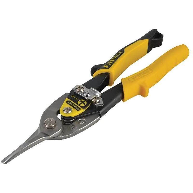 Stanley® Hand Tools Yellow Aviation Snips & Holster Straight Cut 250mm (10in) STANLEY® Hand Tools - RockBottom Nothampton