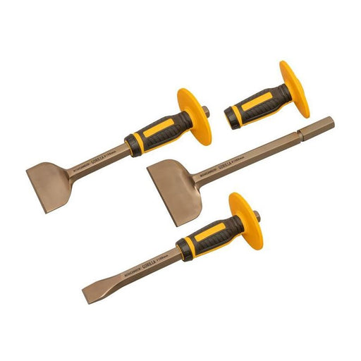 Roughneck Bolster & Chisel Set with Non-Slip Guards, 3 Piece Roughneck - RockBottom Nothampton