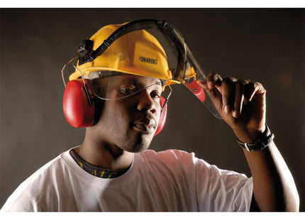 Draper Safety Helmet with Ear Muffs and Visor 69933 Draper - Town Tools 