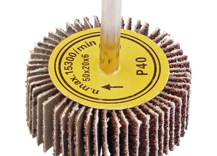 Draper Abrasive Flap Wheel, 50 x 20mm, 40 Grit 76456 Draper - Town Tools 